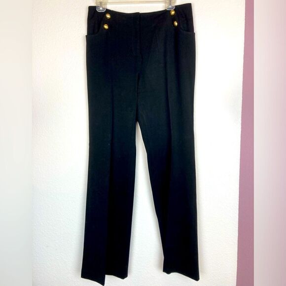Vesti Black sailor trousers gabardine gold buttons & cool pockets run big - Picture 2 of 10